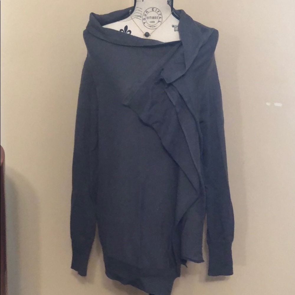 Gray asymmetric sweater